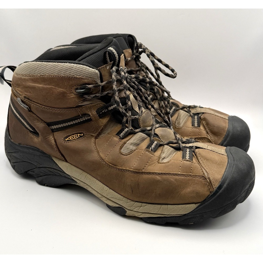 Keen Targhee II Mid Boots Men 14 Brown Hiking Outdoor Waterproof Work Heavy